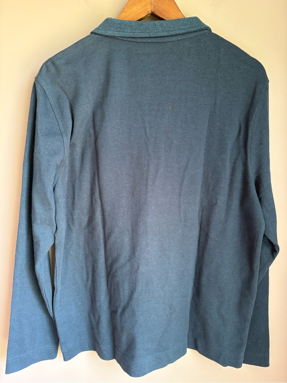 NWT Men’s Geoffrey Beene 1/4 Zip Long Sleeve Shirt Blue Size Slim Fit Medium - Picture 5 of 5